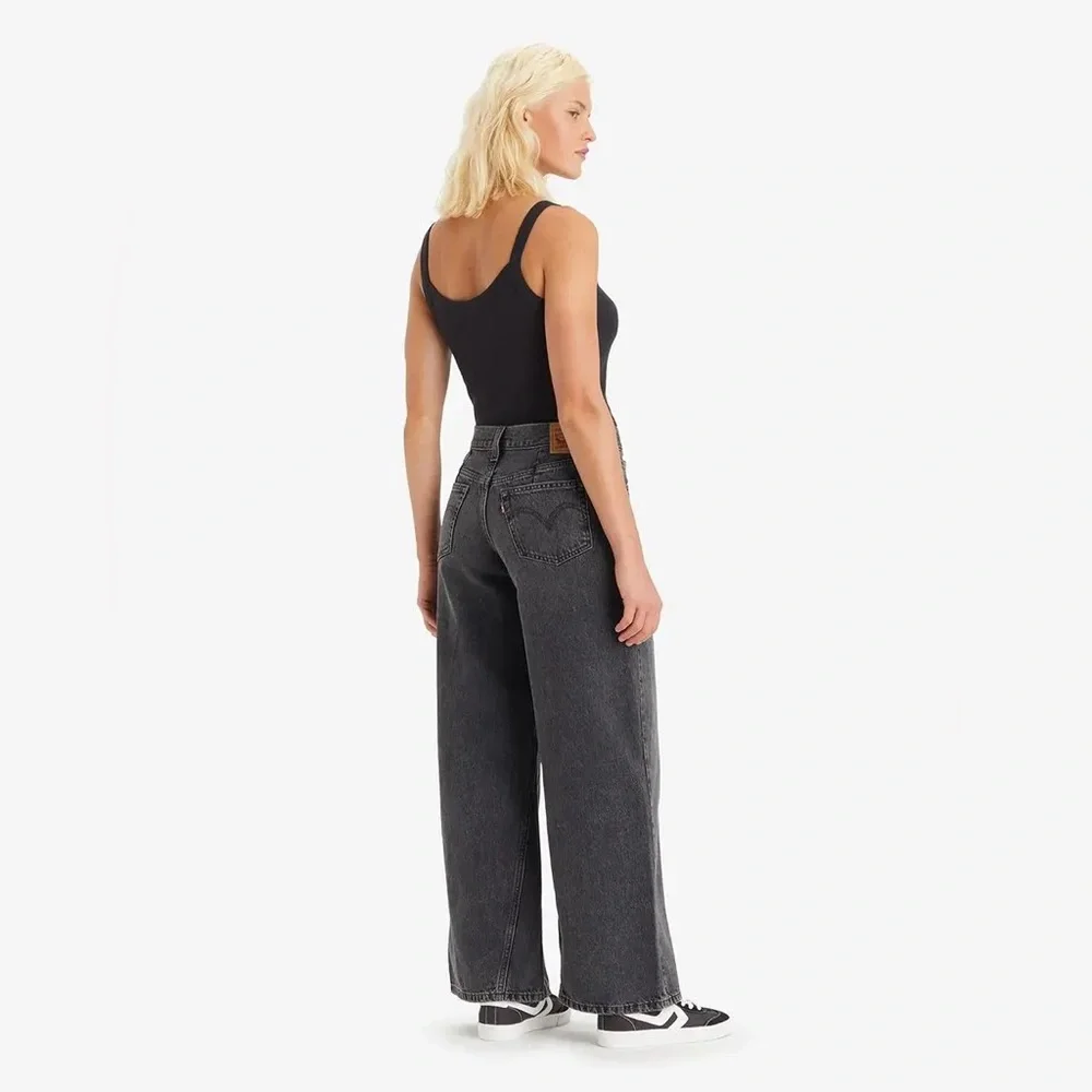 Levi’s ‘94 Baggy Wide Leg Jeans in Where’s My Phone Charcoal Washed Black sz 26